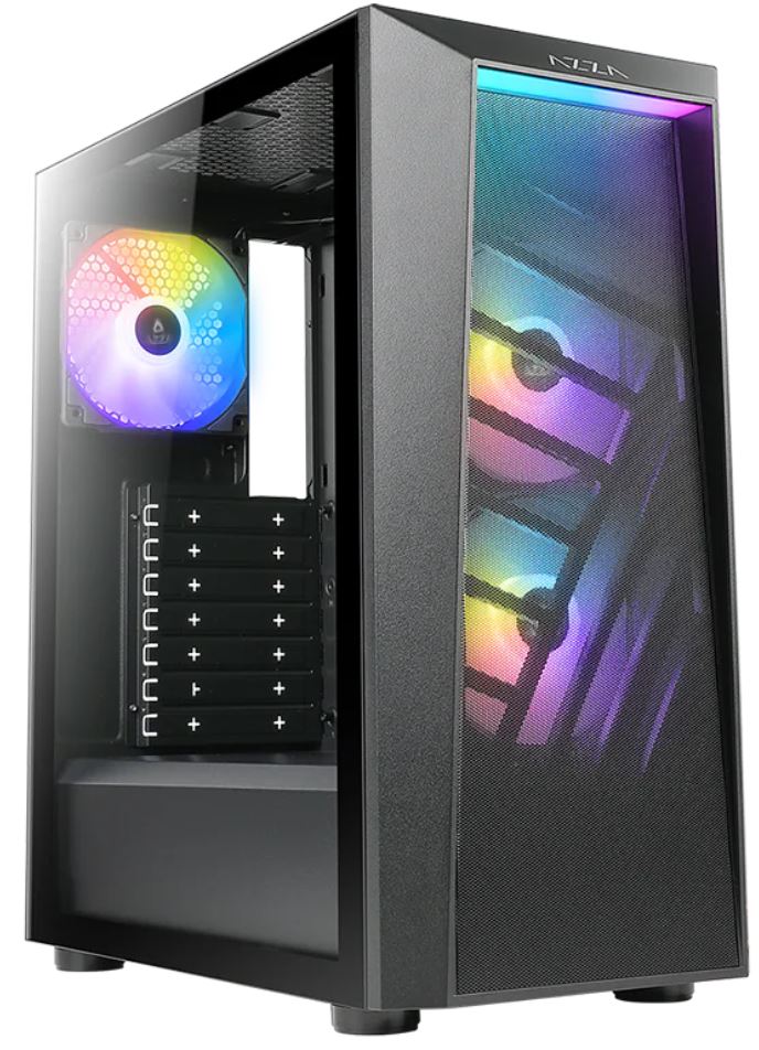 AZZA Sentinel 203A-01B Miditower black 3xARGB Lüfter retail