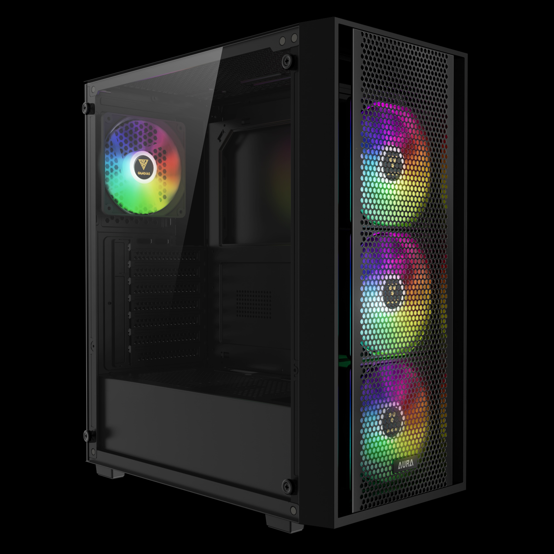 Gamdias Aura GC2 Elite ARGB GAMING Miditower Black retail