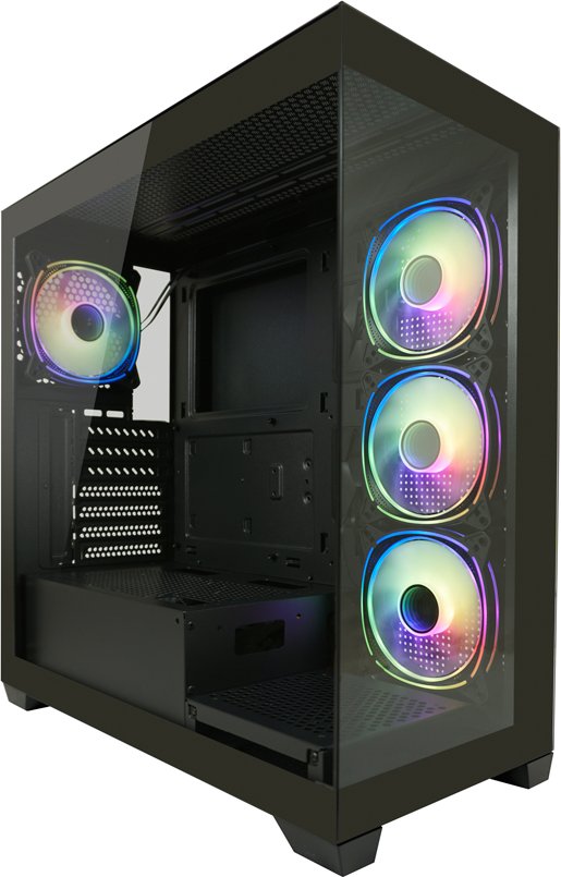 LC-Power Gehäuse Gaming LC-715B-ON Seamless_X Black retail