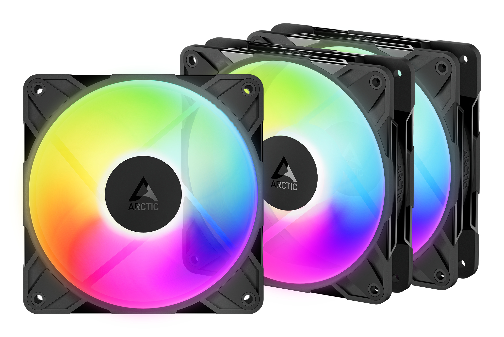 Arctic P12 Pro Reverse Gehäuselüfter A-RGB Black 3 Pack retail