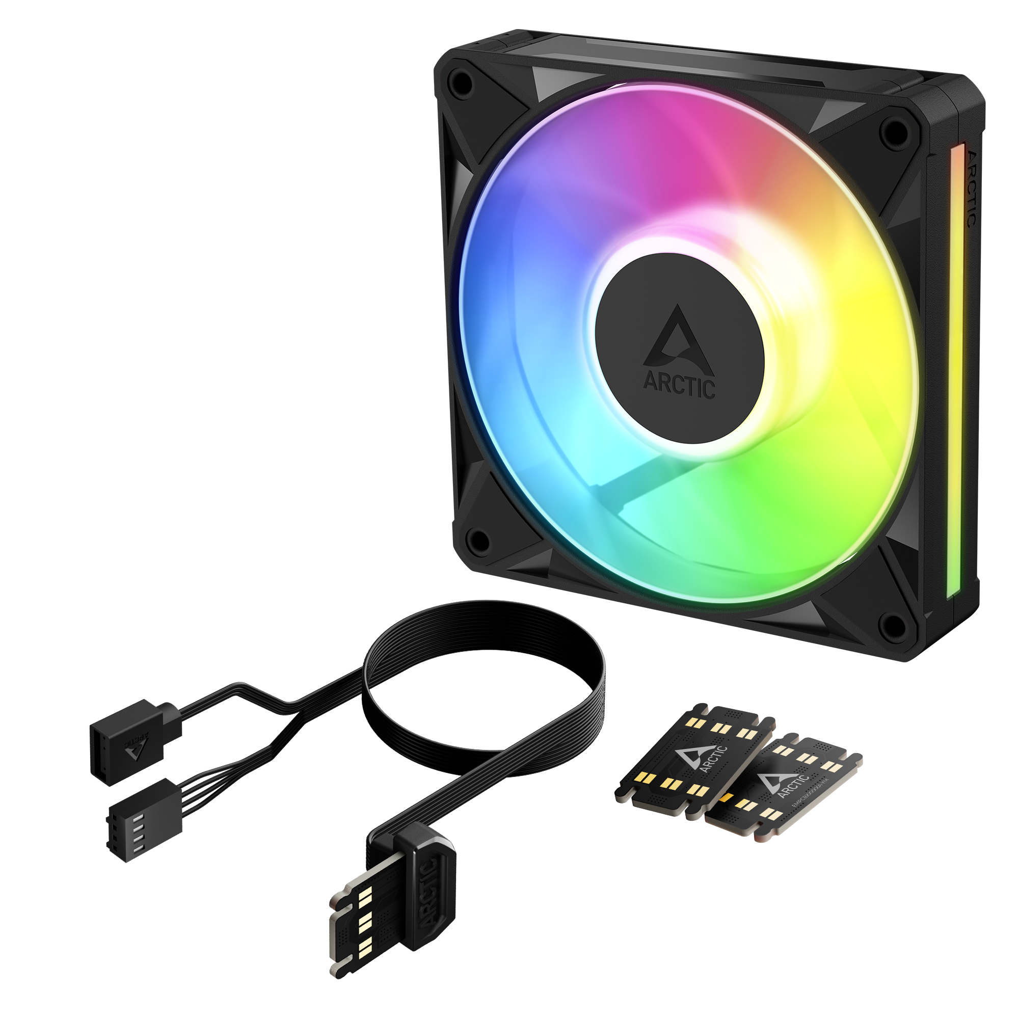 Arctic P12 BioniX Gehäuselüfter ARGB Daisy Chain Black retail