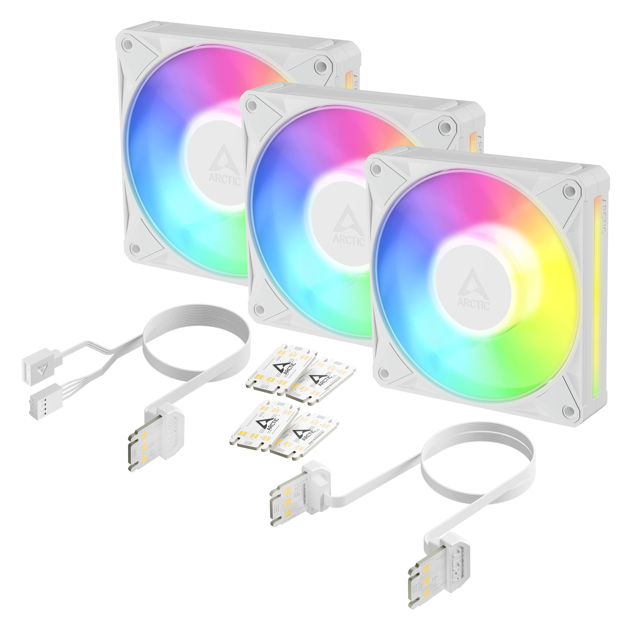 Arctic P12 BioniX Gehäuselüfter ARGB Daisy Chain White 3Pack retail