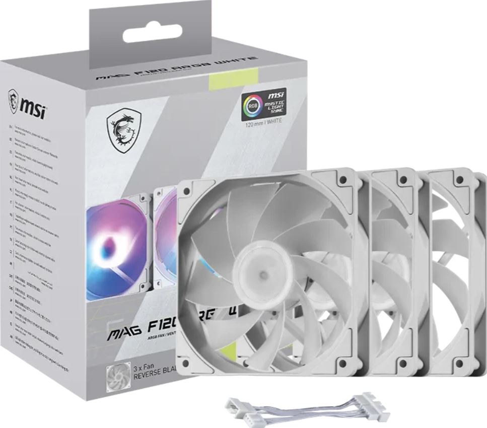 MSI MAG F120 ARGB White-3RW Gehäuselüfter Triple Pack