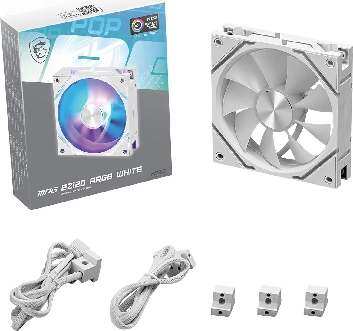 MSI MPG EZ120 ARGB Gehäuselüfter white Single retail