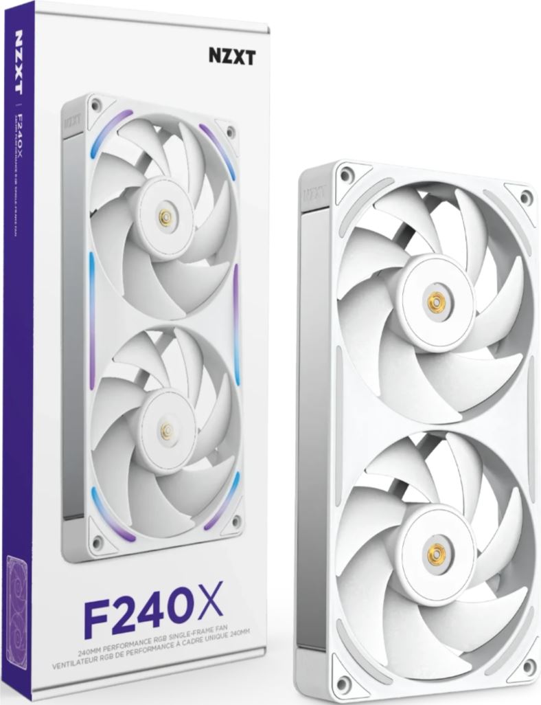 NZXT F240X RGB Lüfter Single White 2x120mm RF-U24PN-W1 retail