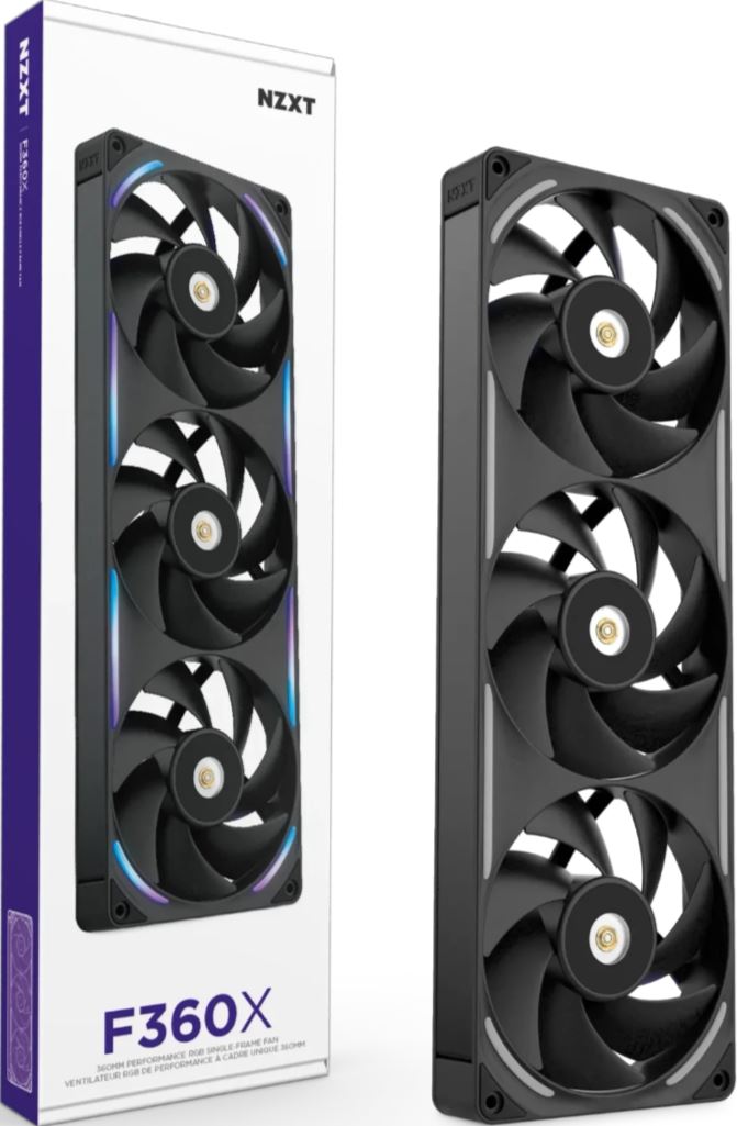 NZXT F360X RGB Lüfter Black 3x120mm RF-U36PN-B1 retail