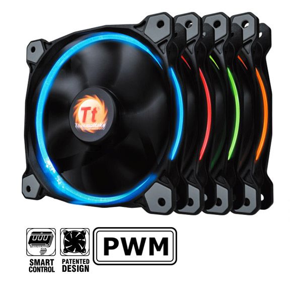 Thermaltake Ring Plus 12 LED RGB 120mm 5 Pack Black retail