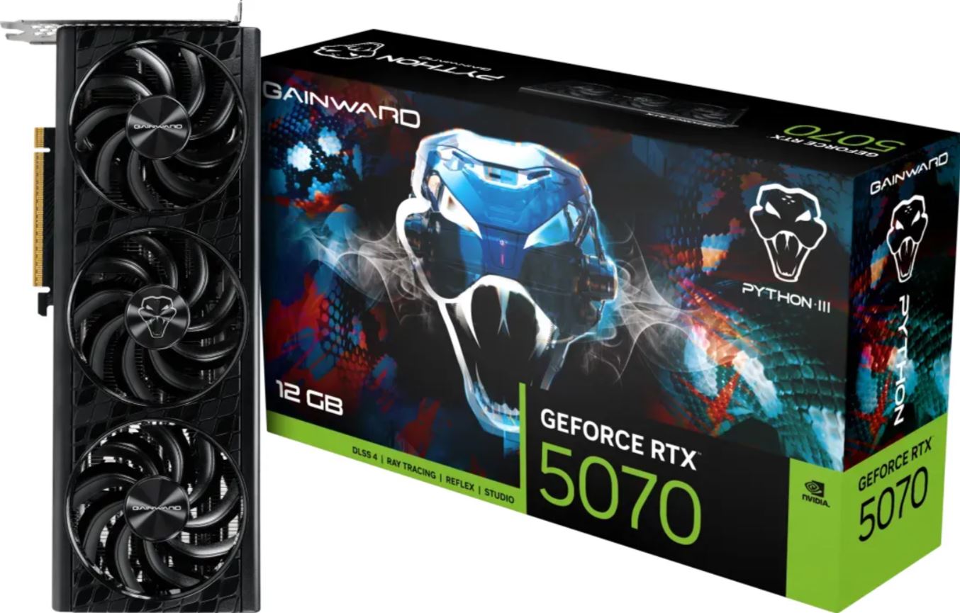 Gainward RTX5070 Python III 12GB GDDR7 NE75070019K9-GB2050T retail