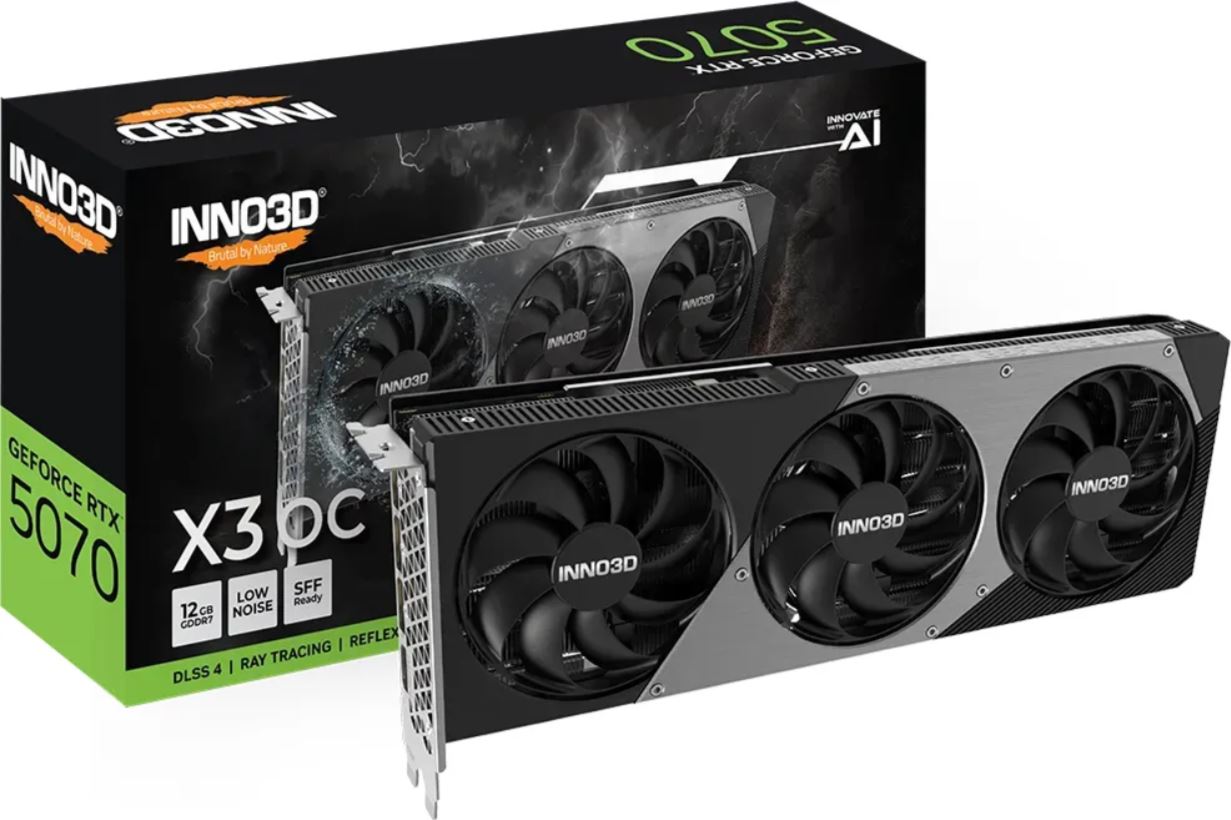 INNO3D RTX5070 X3 OC 12GB GDDR7 N50703-12D7X-195064L retail