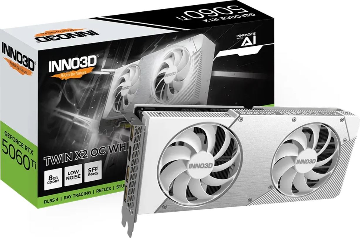 INNO3D RTX5060Ti TWIN X2 OC White 8GB GDDR7 retail