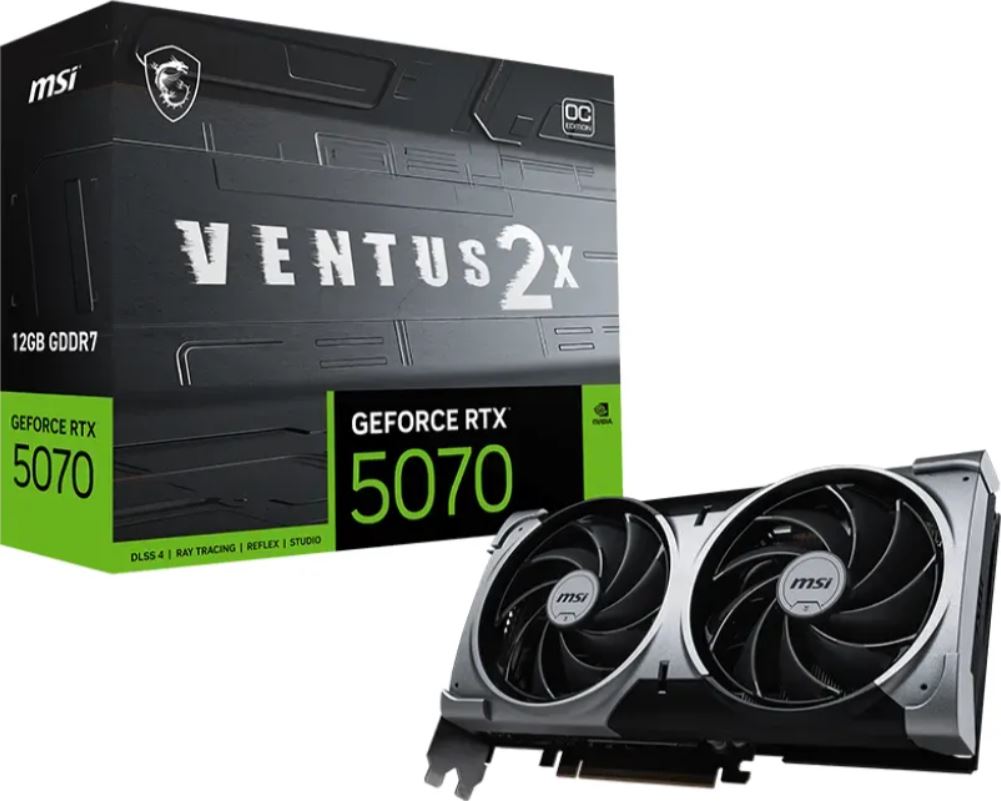 MSI RTX5070 Ventus 2X OC 12GB GDDR7 V532-003R retail