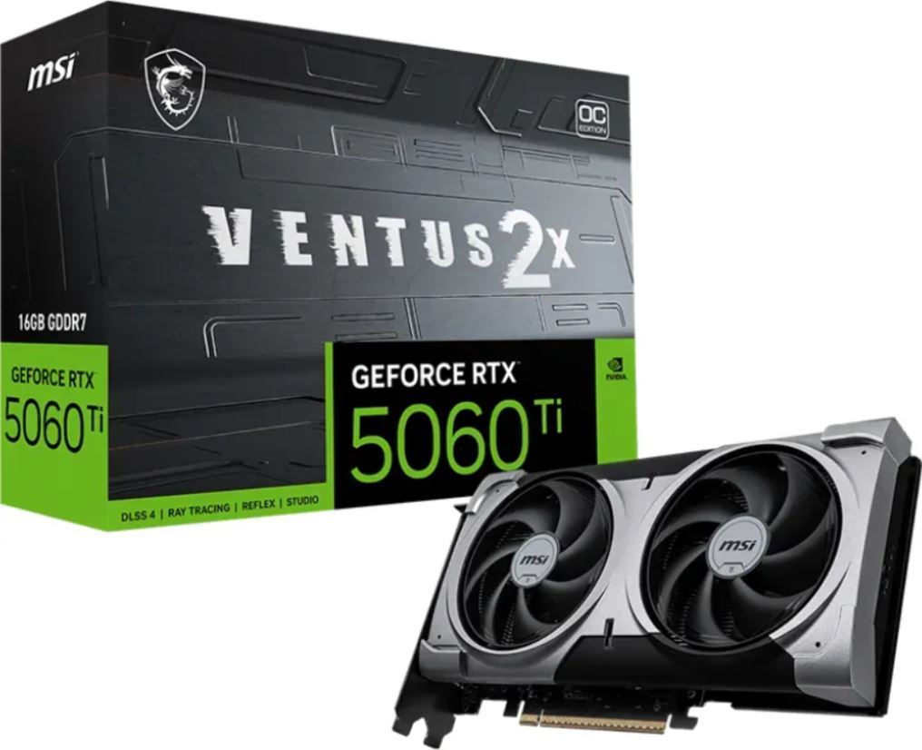 MSI RTX5060Ti Ventus 2X Plus OC 16GB GDDR7 V535-005R retail