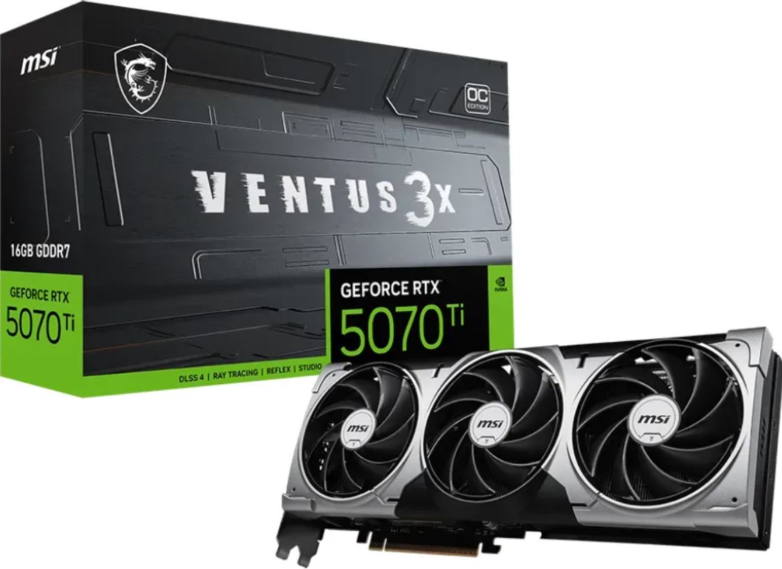MSI RTX5070Ti Ventus 3X OC 16GB GDDR7 V531-092R retail