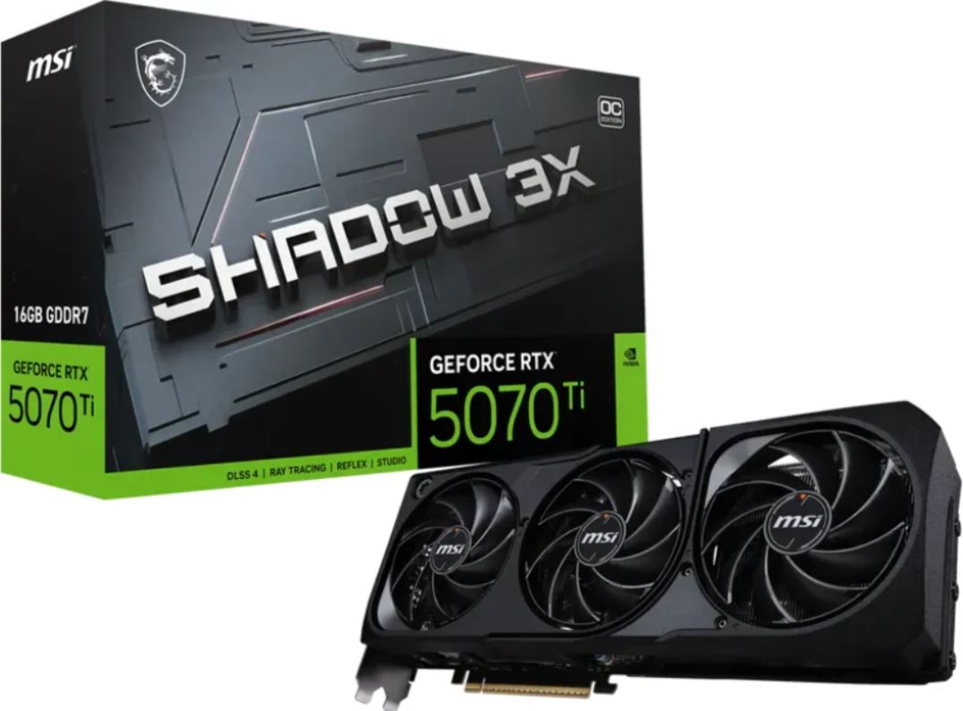MSI RTX5070Ti Shadow 3X OC 16GB GDDR7 V531-085R retail