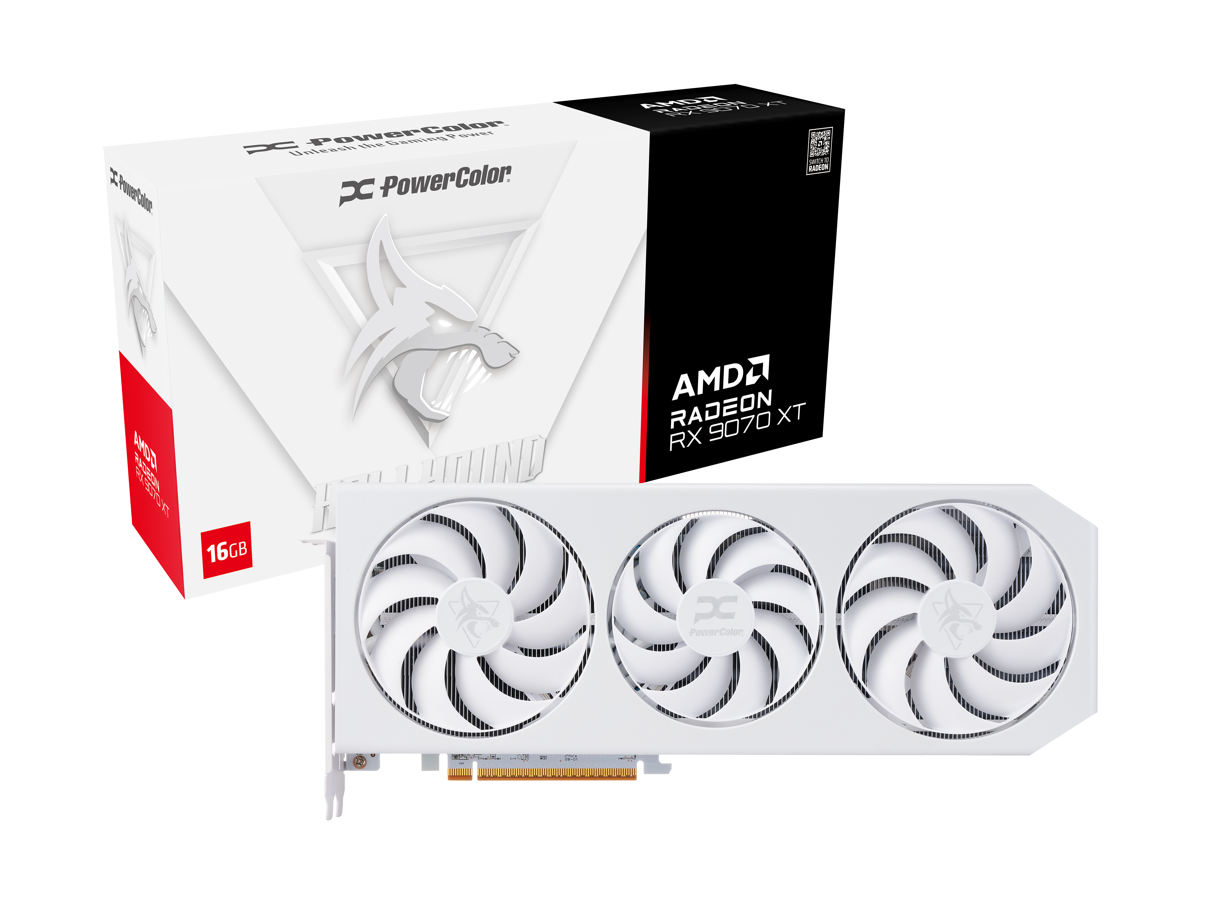 Powercolor RX 9070XT Hellhound Spectral White OC 16GB DDR6 retail