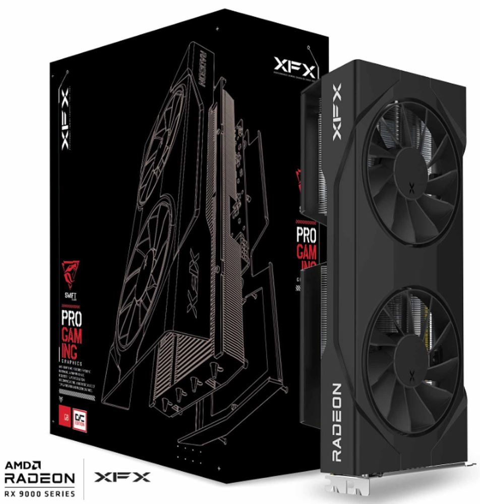 XFX RX 9060XT Swift Dual Fan OC Black 16GB GDDR6 retail