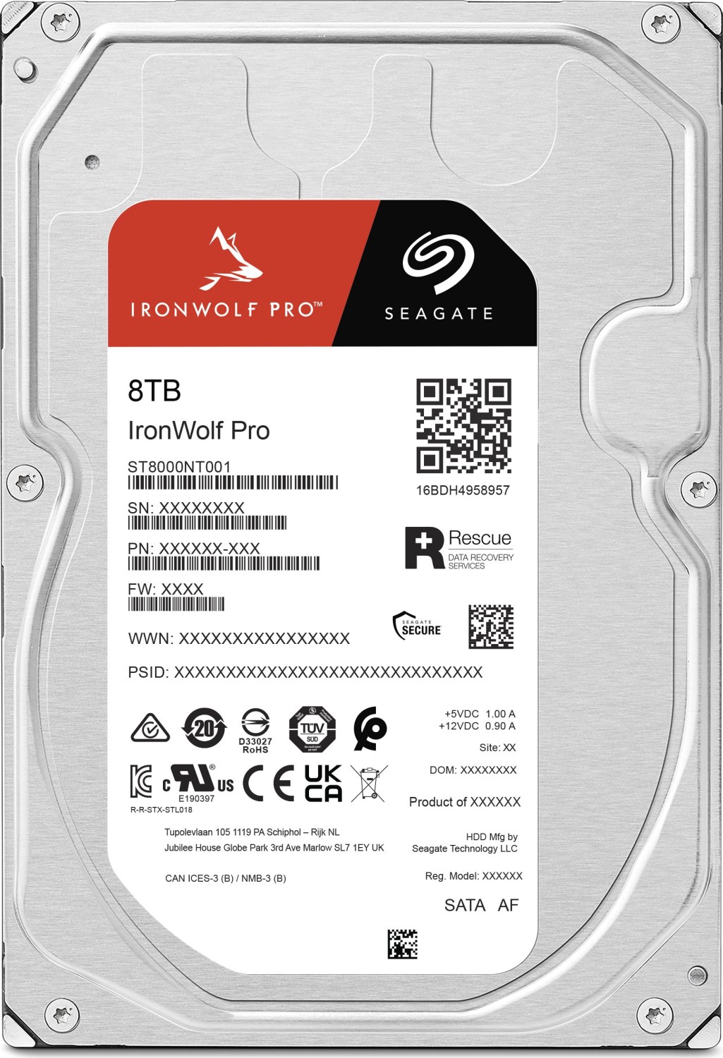 HDD 3,5" 8TB Seagate IronWolf Pro 7200rpm 256MB ST8000NT001