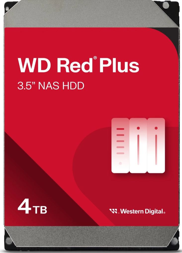 HDD 3,5" 4TB WD RED PLUS NAS 5400rpm 128MB WD40EFZZ retail