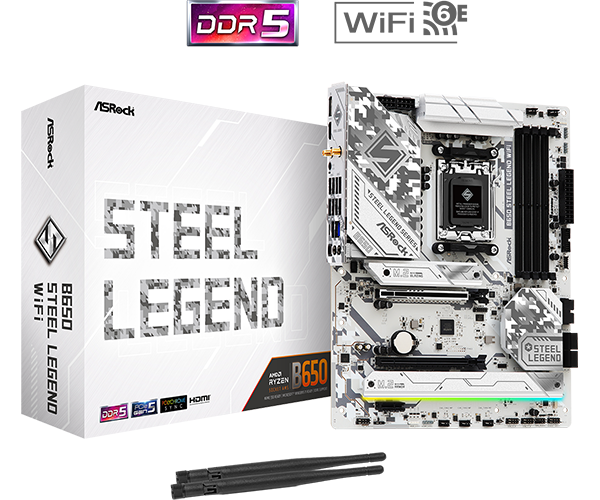 ASROCK B650 STEEL LEGEND WiFi White ATX AM5 retail
