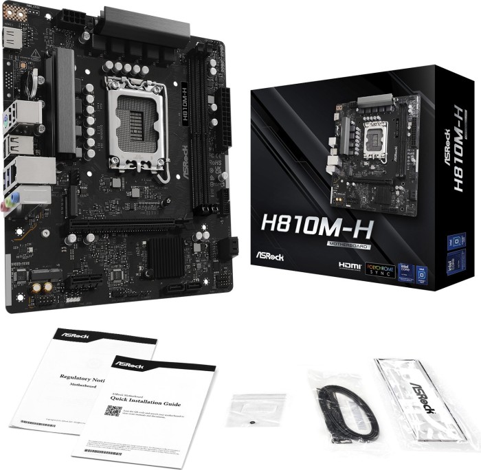 ASROCK H810M-H S1851 2XDDR5 Dimms 4STATA3 USB3.2 GB-LAN retail