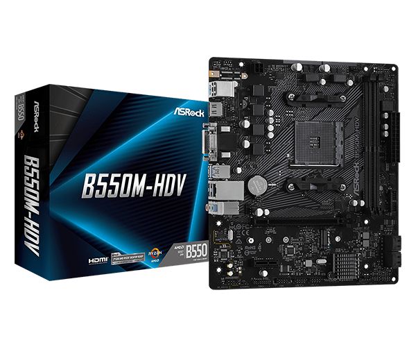 ASROCK B550M-HDV AMD AM4 MATX 2xDDR4 1xM.2 retail
