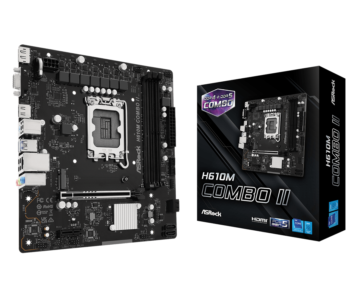 ASROCK H610M COMBO II S1700 DDR4/DDR5 90-MXBUN0-A0UAYZ retail
