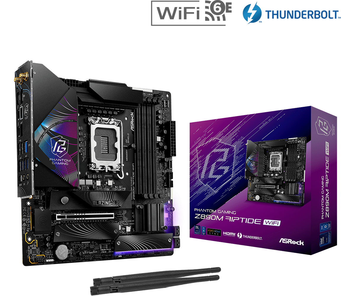ASROCK Z890M Phantom Gaming Riptide WiFi Intel DDR5 S1851 retail