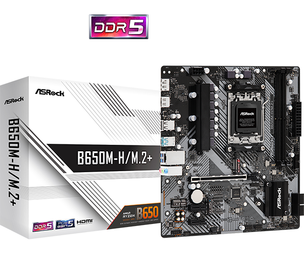 ASROCK B650M-H/M.2+ AM5 2xDDR5 retail