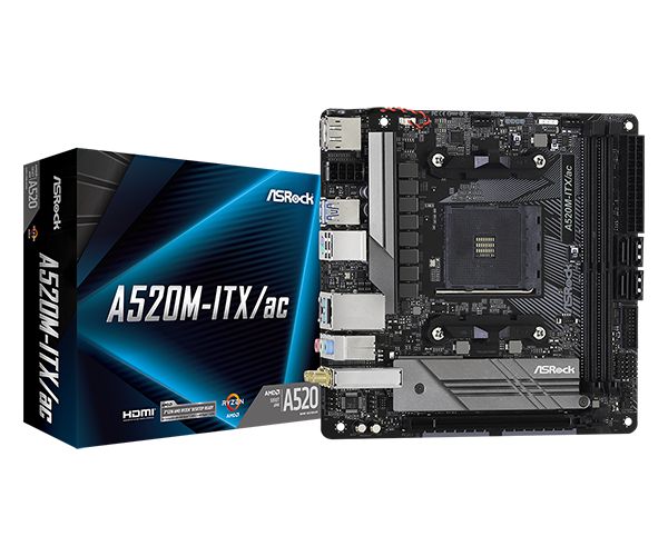 ASROCK A520M-ITX/AC MITX AM4 retail