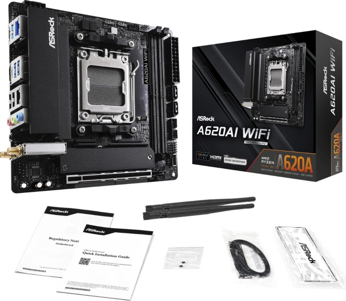 ASROCK A620AI Wifi AMD AM5 90-MXBT50-A0UAYZ retail