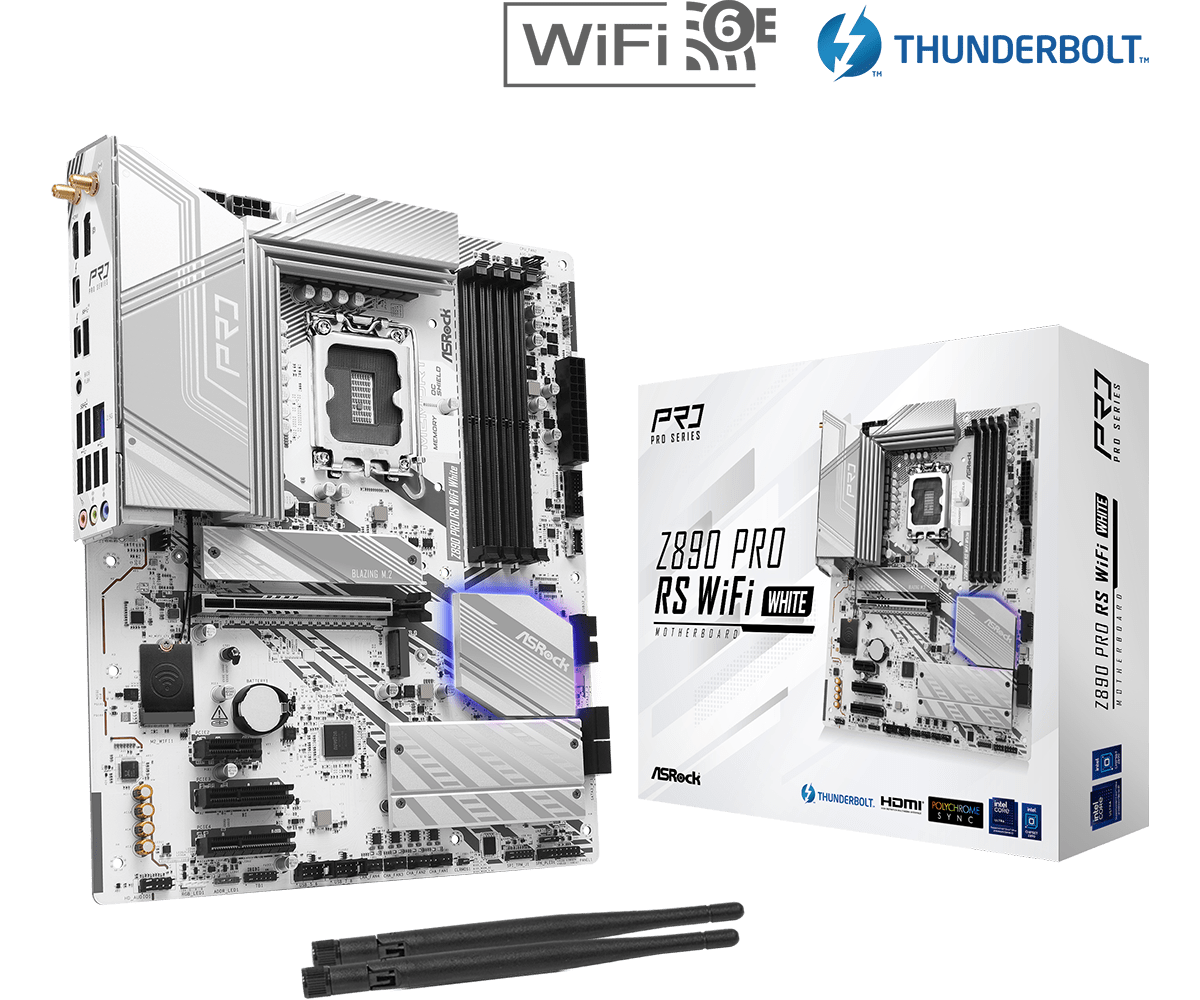 ASROCK Z890 Pro RS WiFi White Intel DDR5 S1851 retail