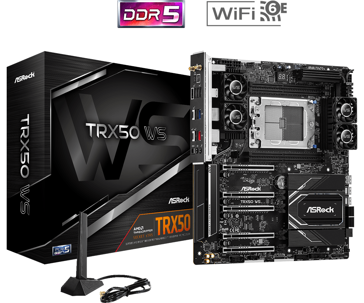 ASROCK TRX50 WS Threadripper Pro 7000Serie 4Dimm DDR5 ECC retail