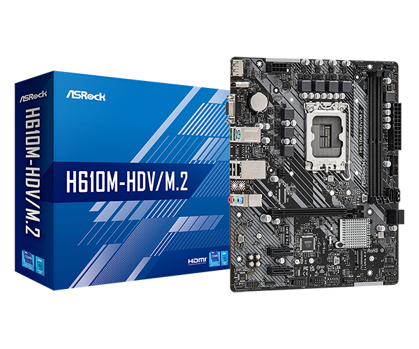 ASROCK H610M-HDV/M.2 R2.0 S1700 mATX Intel H610 2xDDR4 retail