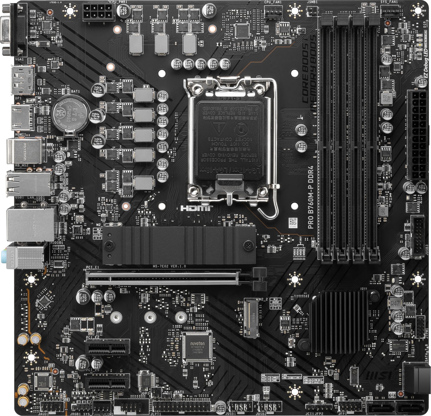 MSI PRO B760M-P DDR4 M-ATX Intel S1700 7E02-001R