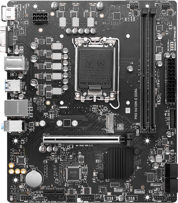 MSI PRO H610M-E DDR4 7D48-001R S1700 retail