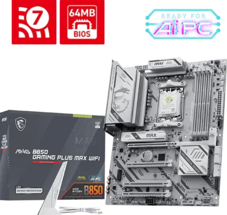 MSI MAG B850 GAMING PLUS MAX WiFi DDR5 AM5 7E56-030R retail