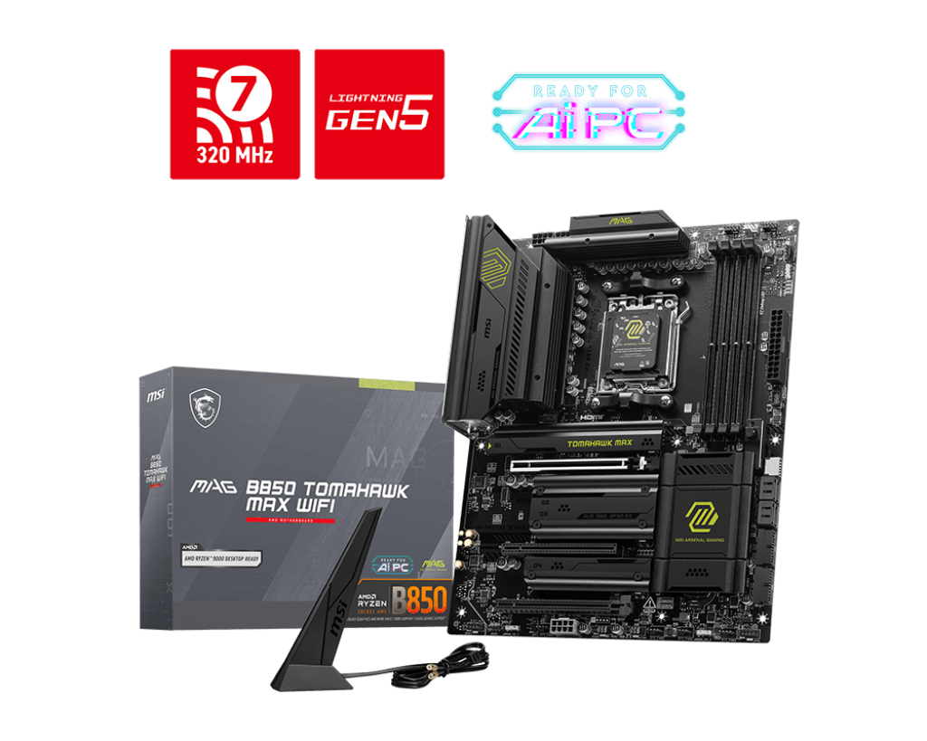 MSI MAG B850 Tomahawk Max WiFi DDR5 AM5 7E62-002R