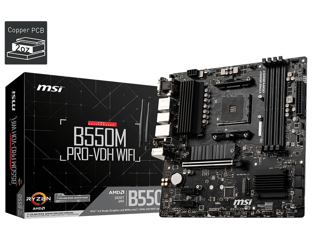 MSI B550M PRO-VDH WIFI 7C95-001R AM4 DDR4 retail