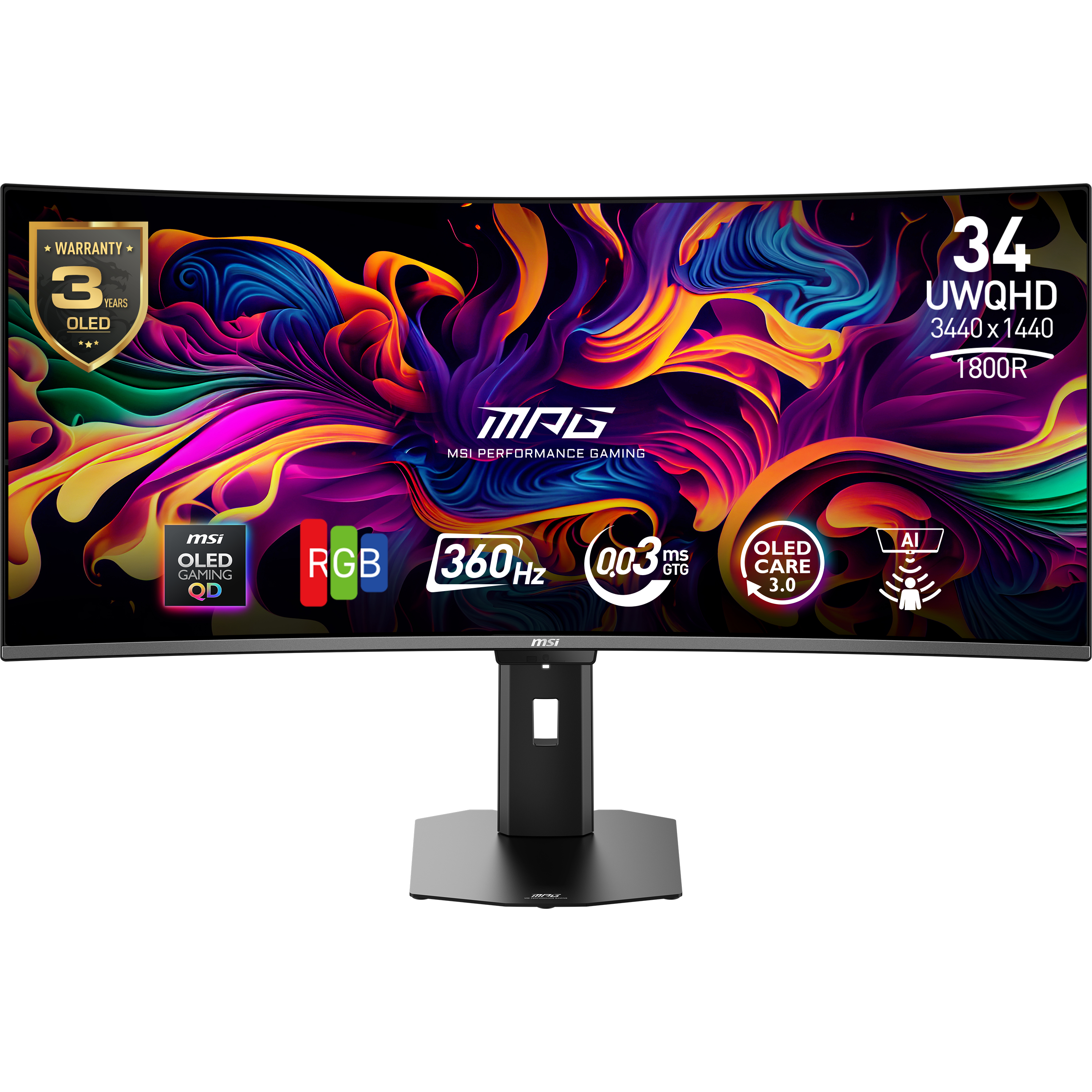 34"(86,4cm)TFT MSI MPG 341CQRDE QD-OLED X36 retail