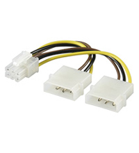 Goobay Stromkabel für VGA-Karte 6pin 2x4Pin>6Pin (51360)