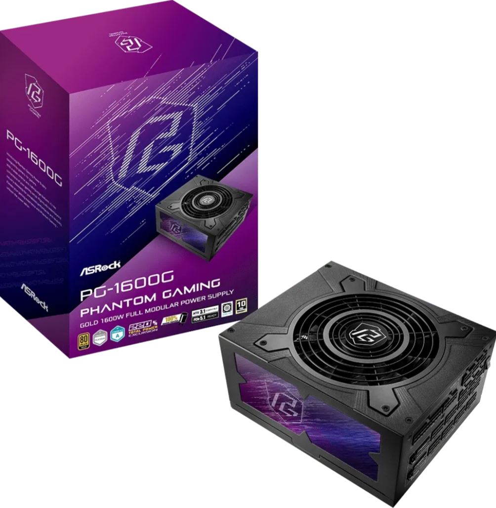 ASROCK Phantom Gaming PG-1600G PSU 1600W 80+ Gold ATX 10J W retail
