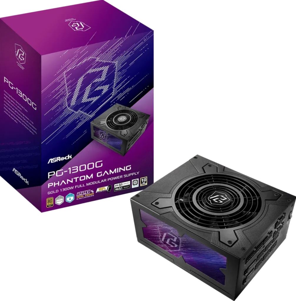 ASROCK Phantom Gaming PG-1300G PSU 1300W 80+ Gold ATX 10J retail