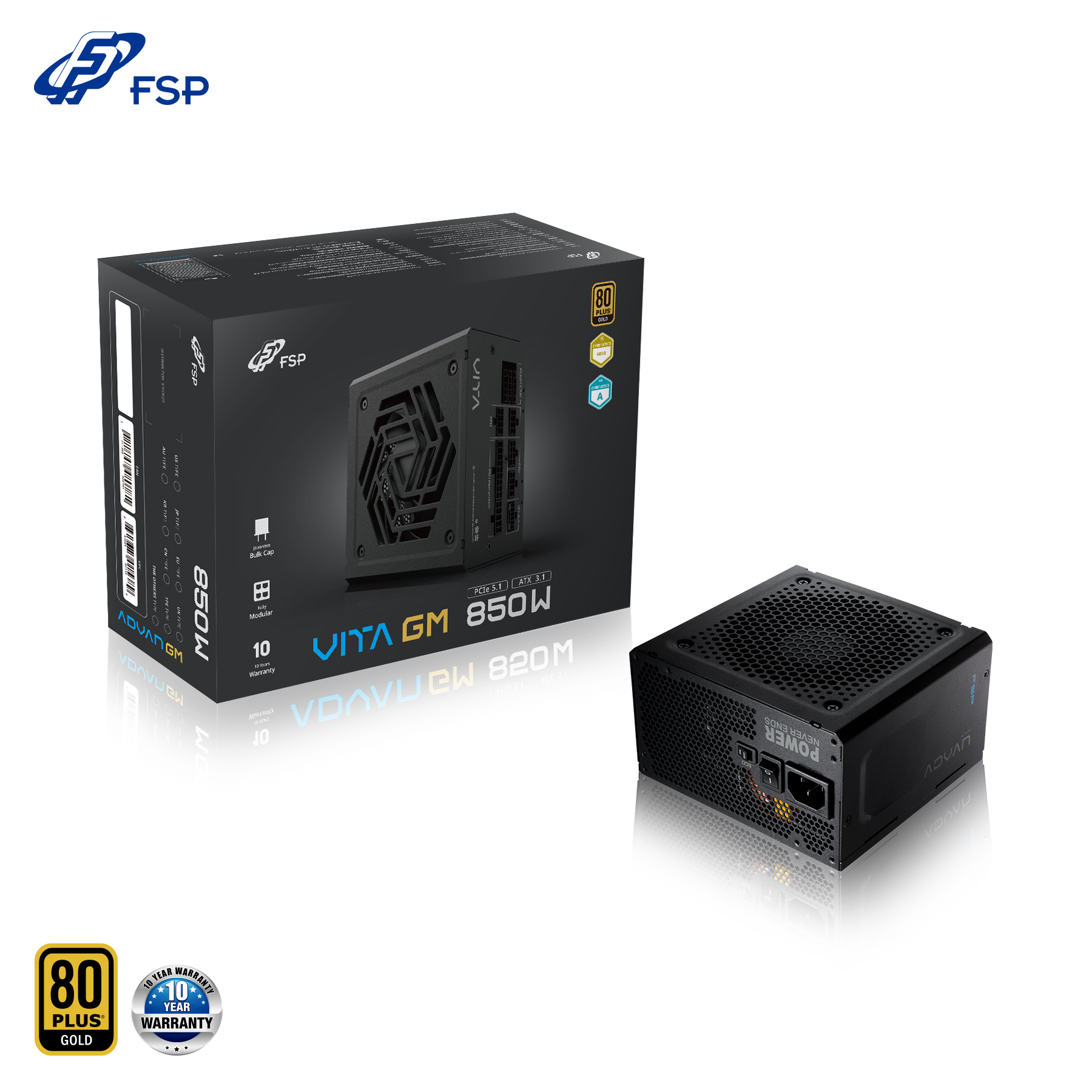 FSP Fortron Netzteil Advan-850GM 850W 80+ Gold ATX 3.1 retail