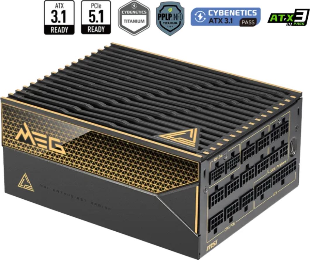 MSI MEG Ai1600T Netzteil 1600W PCIE-5 306-7ZPEX11-CE0 retail