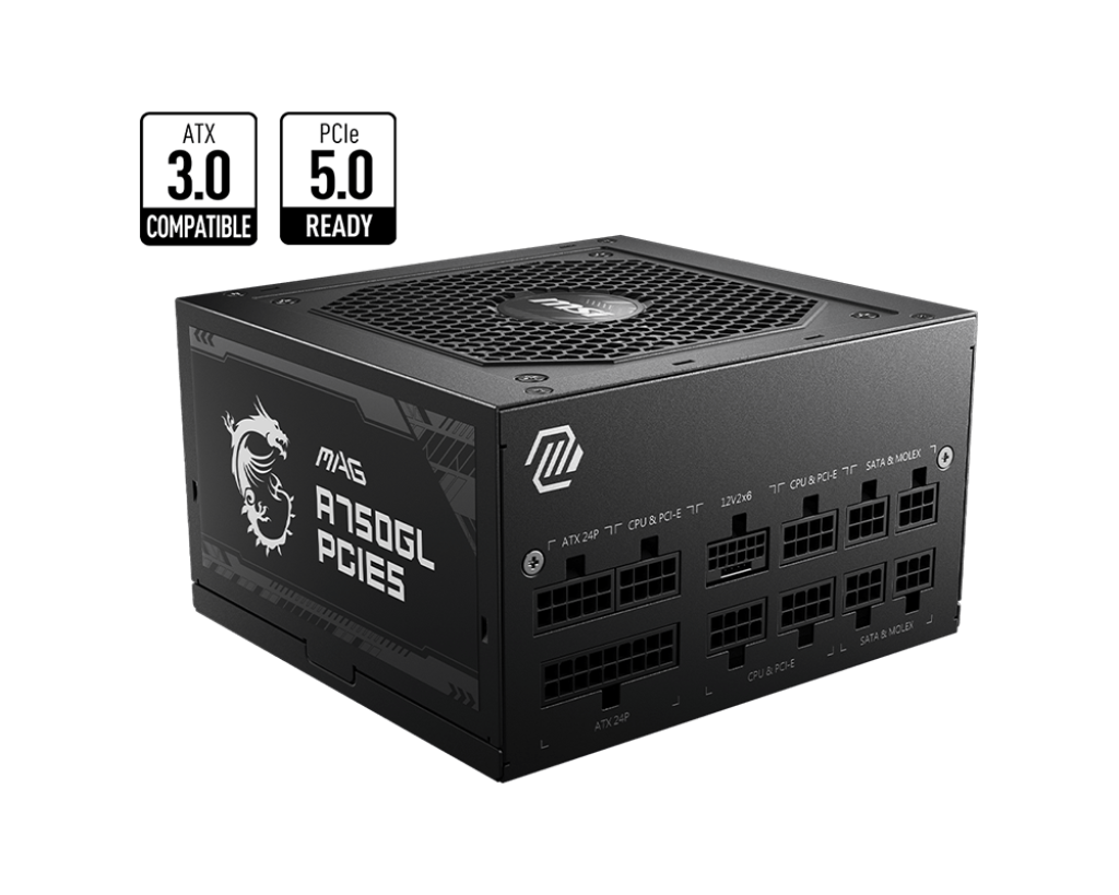 MSI MAG A750GL PCIE5 Netzteil 750W ATX 3.1 306-7ZP8B11-CE0 retail