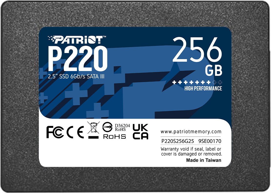 SSD Patriot 256GB 2,5" P220 SATA3 550/490 PS1662 retail