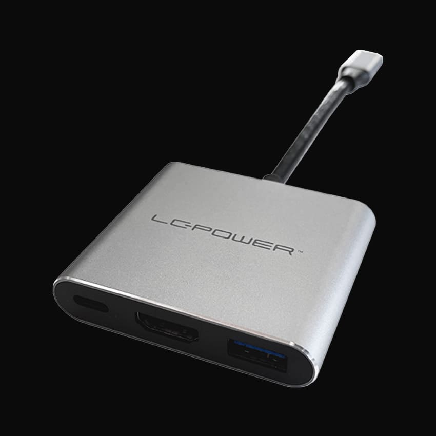 LC-Power LC-HUB-C-MULTI-4-V2 1xUSB3.2+HDMI+Chargeport Typ C retail